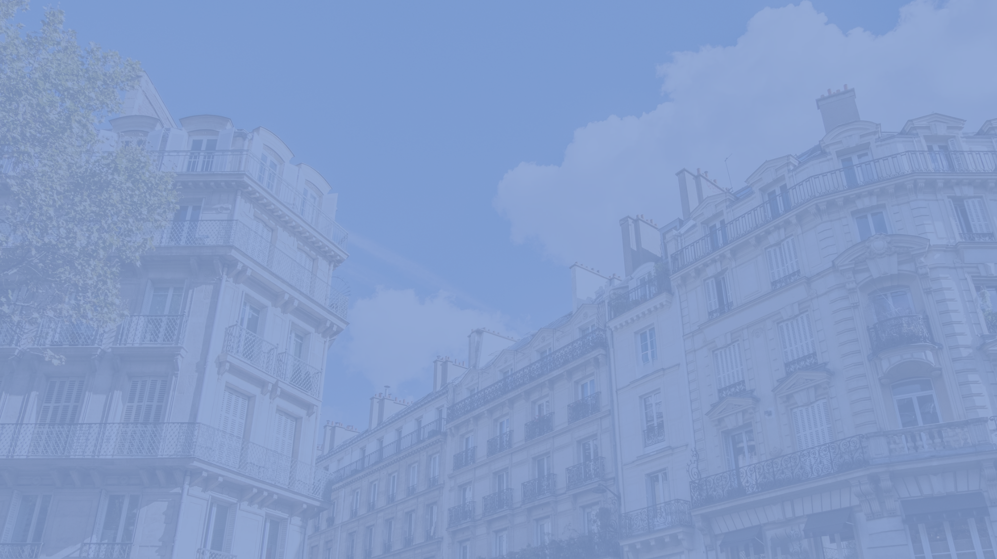 Photo d'immeubles parisiens utiliser en image de fond de la bannière principale