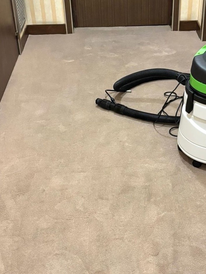 Une moquette propre et sans taches après le passage de Nett Plus